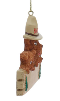 Personalizable Smokey The Bear and Cubs Ornament