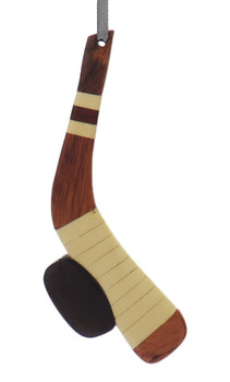Intarsia Wood Hockey Ornament