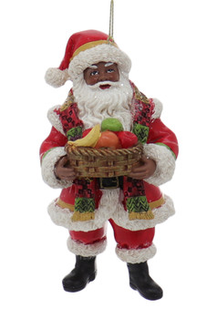 Black Kwanzaa Santa Ornament