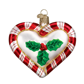 Our First Christmas Heart Glass Ornament inset 1