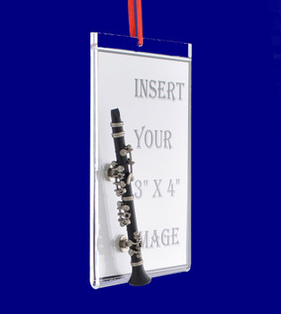 Clarinet Picutre Frame Gift Christmas Ornament side
