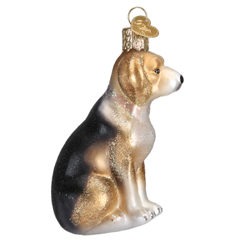 Beagle Glass Ornament