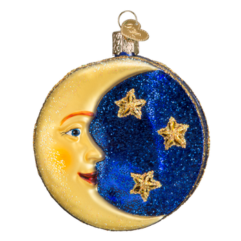 Man in the Moon Glass Ornament