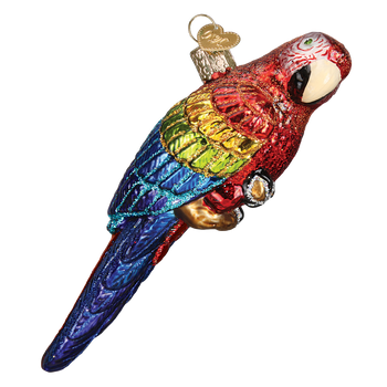 Macaw Tropical Parrot Glass Ornament