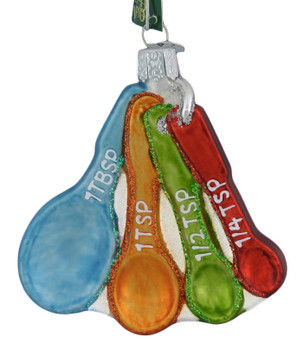 Measuring Spoons Glass Ornament 32346 Old World Christmas