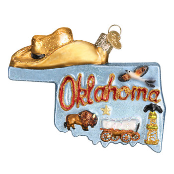 State Of Oklahoma Glass Ornament 36224 Old World Christmas