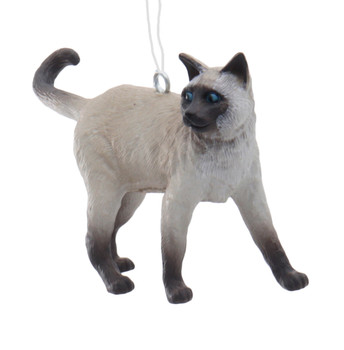 Small Siamese Cat Ornament Decor Front