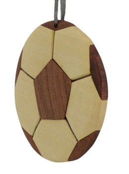 Soccer Ball Club Intarsia Wood Ornament back