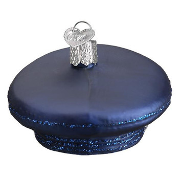 Air Force Cap Glass Ornament Top