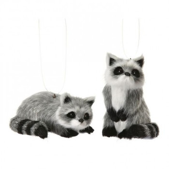 Furry Raccoon Ornament