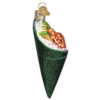 Sushi Hand Roll Glass Ornament right side