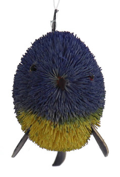 Buri Bristle Blue Fish Ornament - Large front