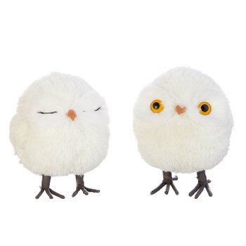 Cute Plush Fabric Baby Owl with Legs Ornament