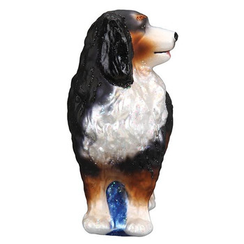 Bernese Mountain Dog Glass Ornament front
