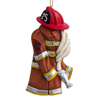 Fire Fighter Uniform and Hose Ornament
