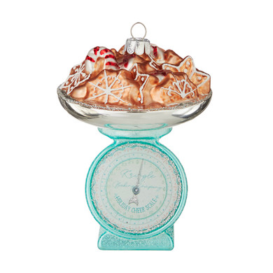 Sweet Tooth Kitchen Scale Glass Ornament