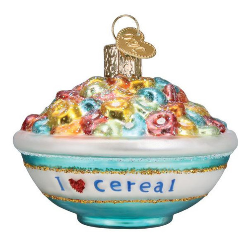 Fruity Bowl of Cereal Glass Ornament