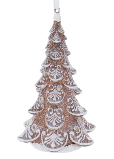 3-D Old Fashioned Frosty Gingerbread Tree Ornament 5 3/8", RGMTX66277
