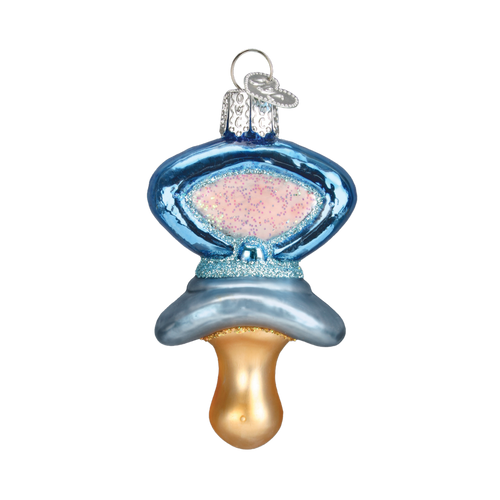 Blue Baby Boy Pacifier Glass Ornament 32499 32133