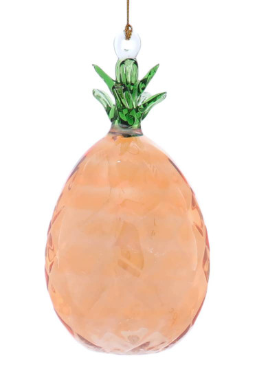 Pineapple Mouth-Blown Egyptian Glass Ornament