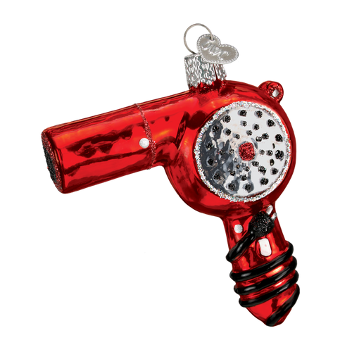 Hair - Blow Dryer Glass Ornament