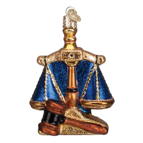 Lawyer - Scales of Justice Glass Ornament