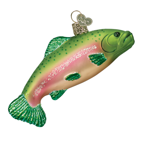 Rainbow Trout Glass Ornament