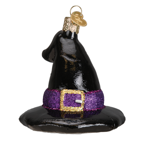 Witch's Hat Glass Ornament