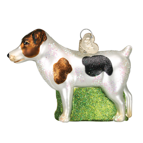 Jack Russell Terrier Glass Ornament