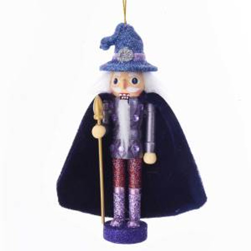Caped Wizard Nutcracker Wood Ornament