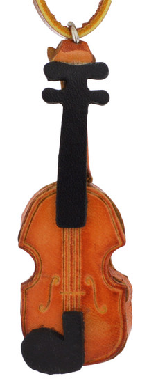 Small Leather Violin Ornament