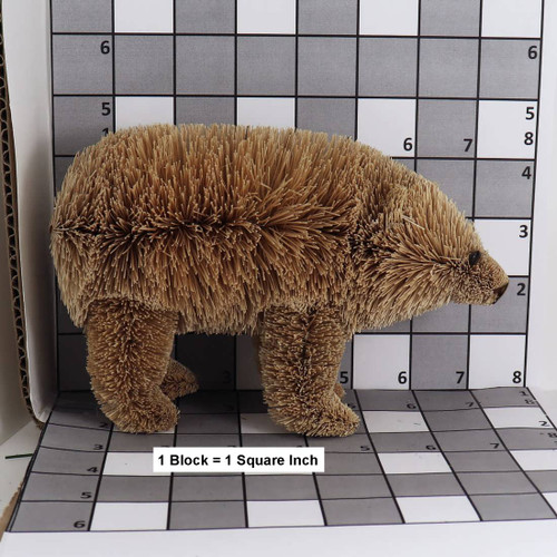 Buri Bristle Bendable Bear Figurine size chart