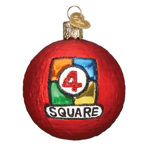 4 Square Ball Glass Ornament