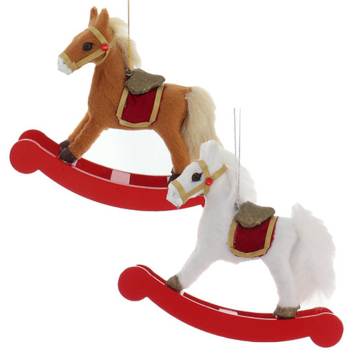 Furry Rocking Horse Ornament