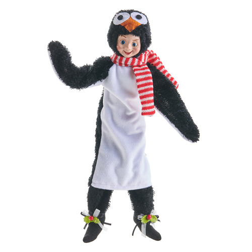 Penguin Costume Posable Elf Doll Self Sitter