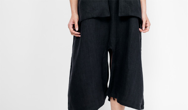 Grock Jumpsuit - Black Linen