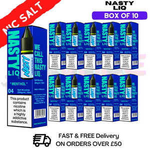 Menthol - NastyLiq Nic Salt Box Of 10
