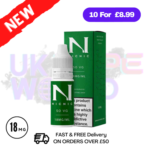 Shop Nic Nic 50VG Nicotine Shot by NicNic - UK Vape World