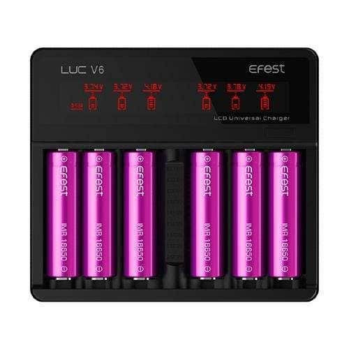 Efest LUC V6 LCD 6 Bay Charger UK Vape World