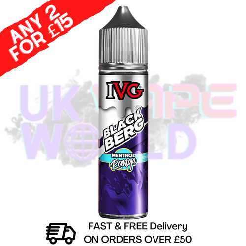 Blackberg IVG Shortfill Juice 50ML Eliquid - MENTHOL RANGE - UK Vape World