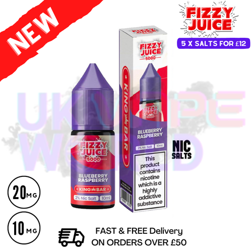 Fizzy Juice 5000 Nic Salt Blueberry Raspberry 10ML E-liquid - UK Vape World
