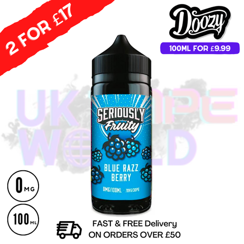 Blue Razz Berry Doozy eJuice Shortfill 100ML Eliquid - UK Vape World