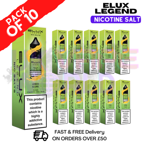 Lemon Lime Elux Legend Nic Salt BOX OF 10