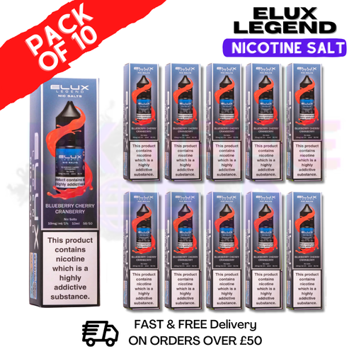 Shop Blueberry Cherry Cranberry Elux Legend Nic Salt BOX OF 10 - UK Vape World