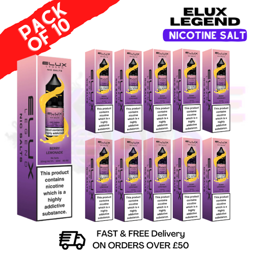 Shop Berry Lemonade Elux Legend Nic Salt BOX OF 10 - UK Vape World