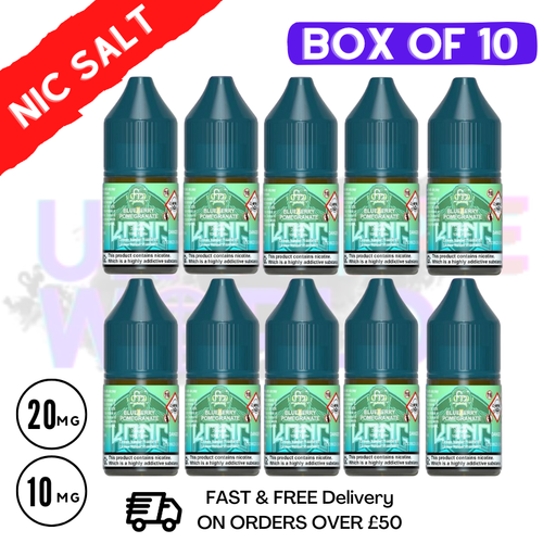 Shop Blueberry Pomegranate RandM Tornado 7000 Nic Salt BOX OF 10 - UK Vape World