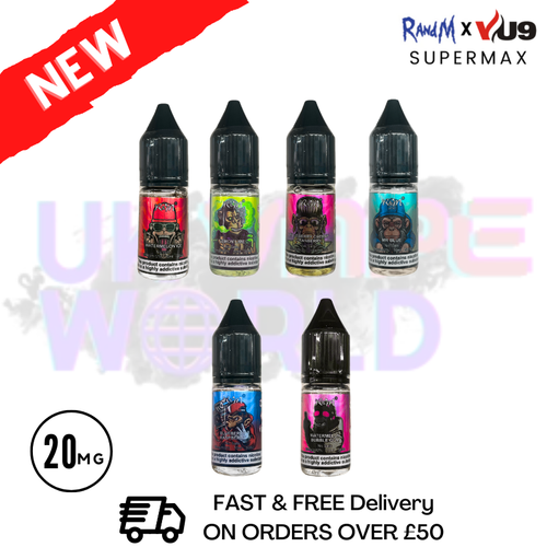 RandM SuperMax 9000 Puff Nicotine Salt E-Liquid 20mg