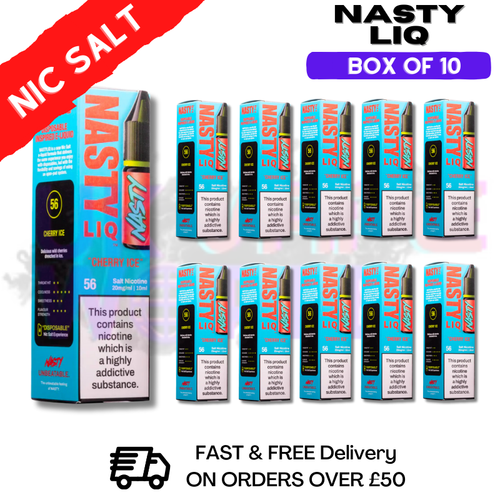 Shop Cherry ICE NastyLiq Nic Salt Box Of 10 - UK Vape World