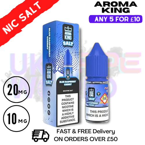 Shop Blue Raspberry Cherry - Aroma King Nic Salt - UK Vape World