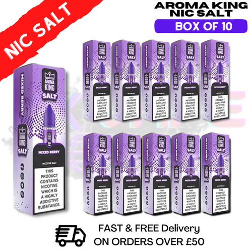 Shop Mixed Berries Aroma King Box Of 10 Nic Salts - UK Vape World